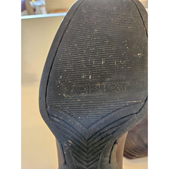 Ariat Brown Mens Leather Cowboy Boots Size 9.5D Western Square Toe Style 1001096 - Picture 13 of 13